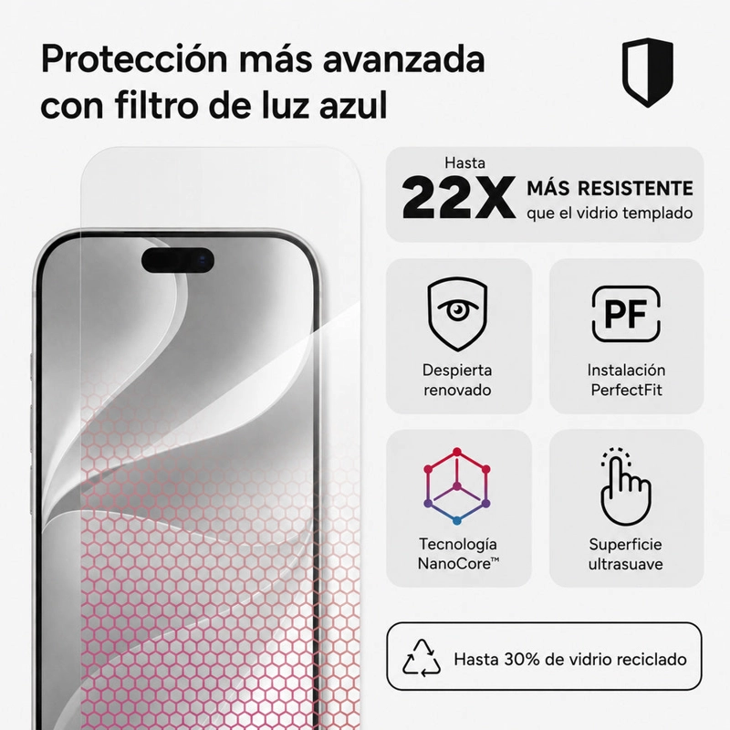 PROTECTOR DE PANTALLA XTR6 PARA IPHONE 18 PRO - 2