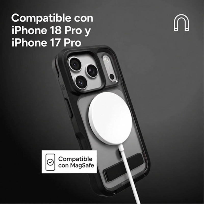 CARCASA RAINIER SNAP PARA IPHONE 18 PRO NEGRO HUMO - 3