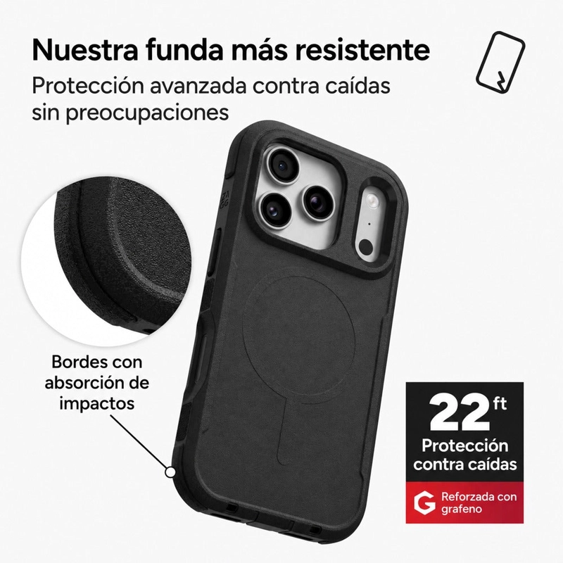 CARCASA TETON SNAP PARA IPHONE 18 PRO NEGRO - 5