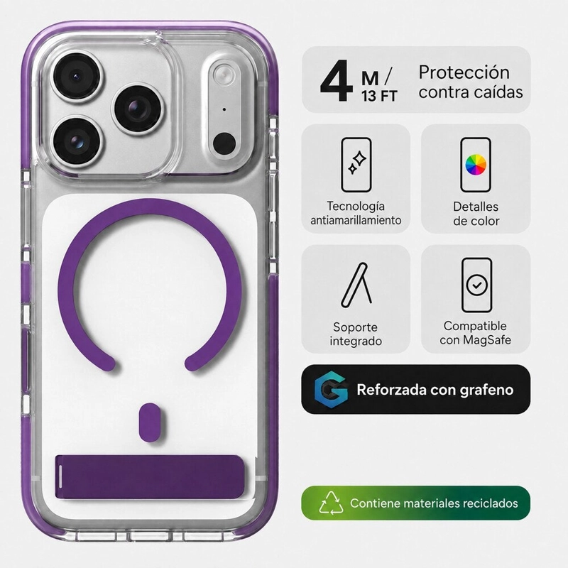 CARCASA SANTA CRUZ SNAP PARA IPHONE 18 PRO PURPURA FRESH - 8