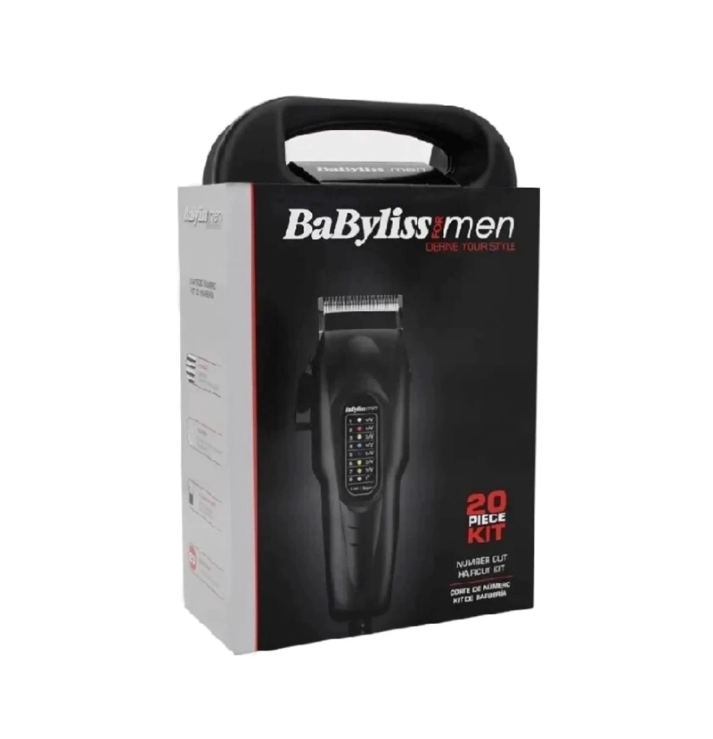 MÁQUINA AFEITADORA INALÁMBRICO BABYLISS KIT CLIPPER 20 PIEZAS - 4
