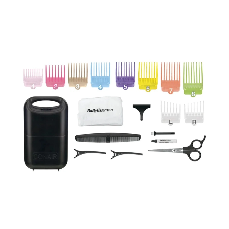 MÁQUINA AFEITADORA INALÁMBRICO BABYLISS KIT CLIPPER 20 PIEZAS - 5