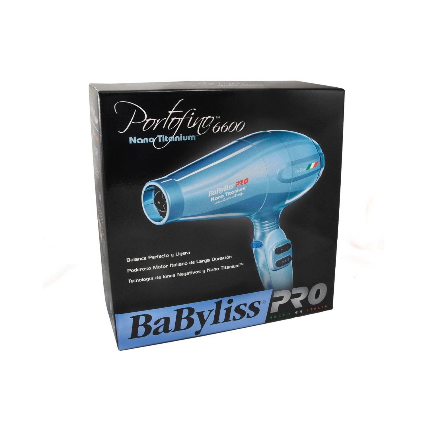 SECADOR DE PELO BABYLISSPRO NANO TITANIUM PORTOFINO 6600 AZUL - 3