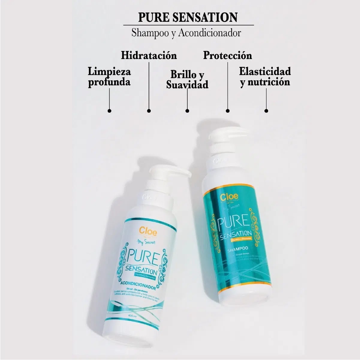 SHAMPOO PURE SENSATION CLEAR CLOE 400ML - 3