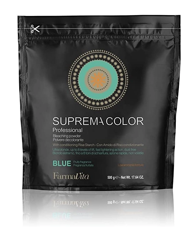 FARMAVITA DECOLORANTE SUPREMA COLOR 500 GRS TONO AZUL - 4