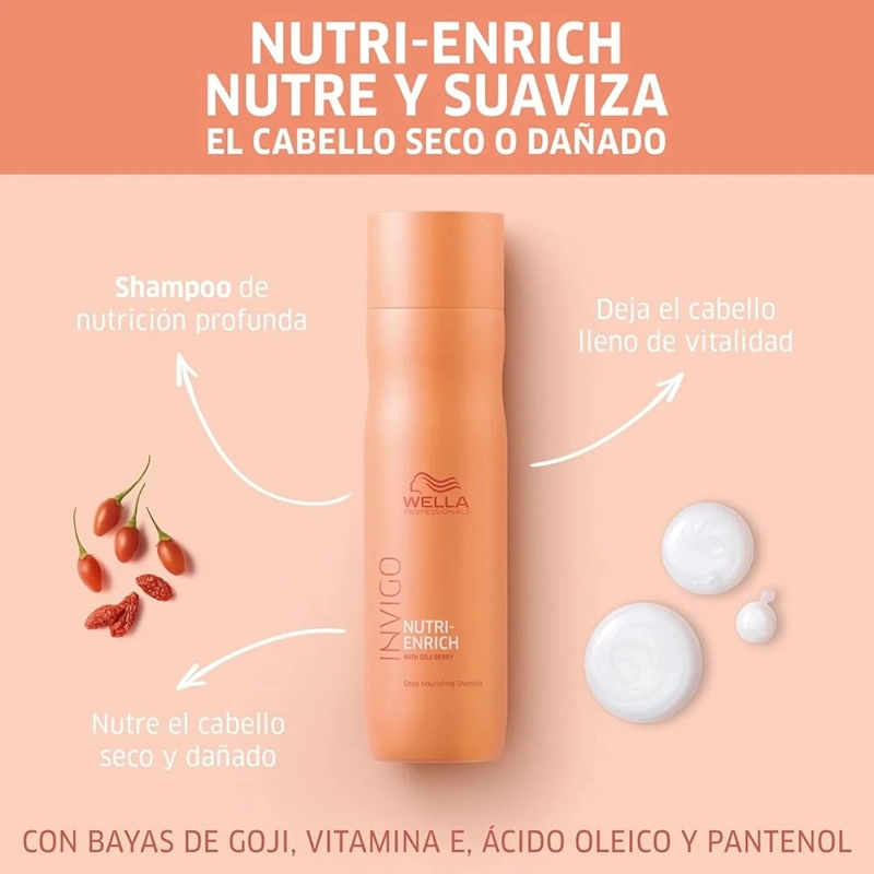 SHAMPOO INVIGO NUTRI ENRICH WELLA 250 ML REPARACION PROFUNDA - 2