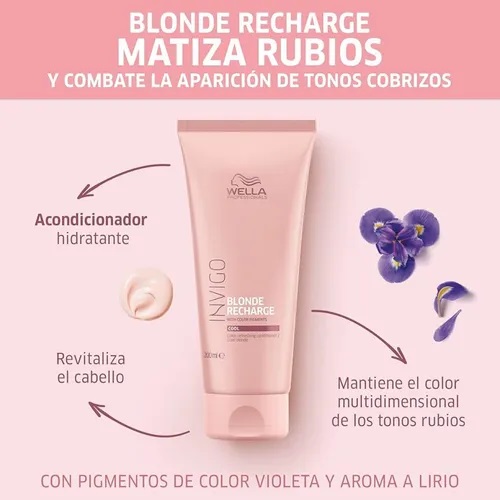 ACONDICIONADOR BLONDE RECHARGE WELLA 200ML CABELLOS RUBIOS - 6