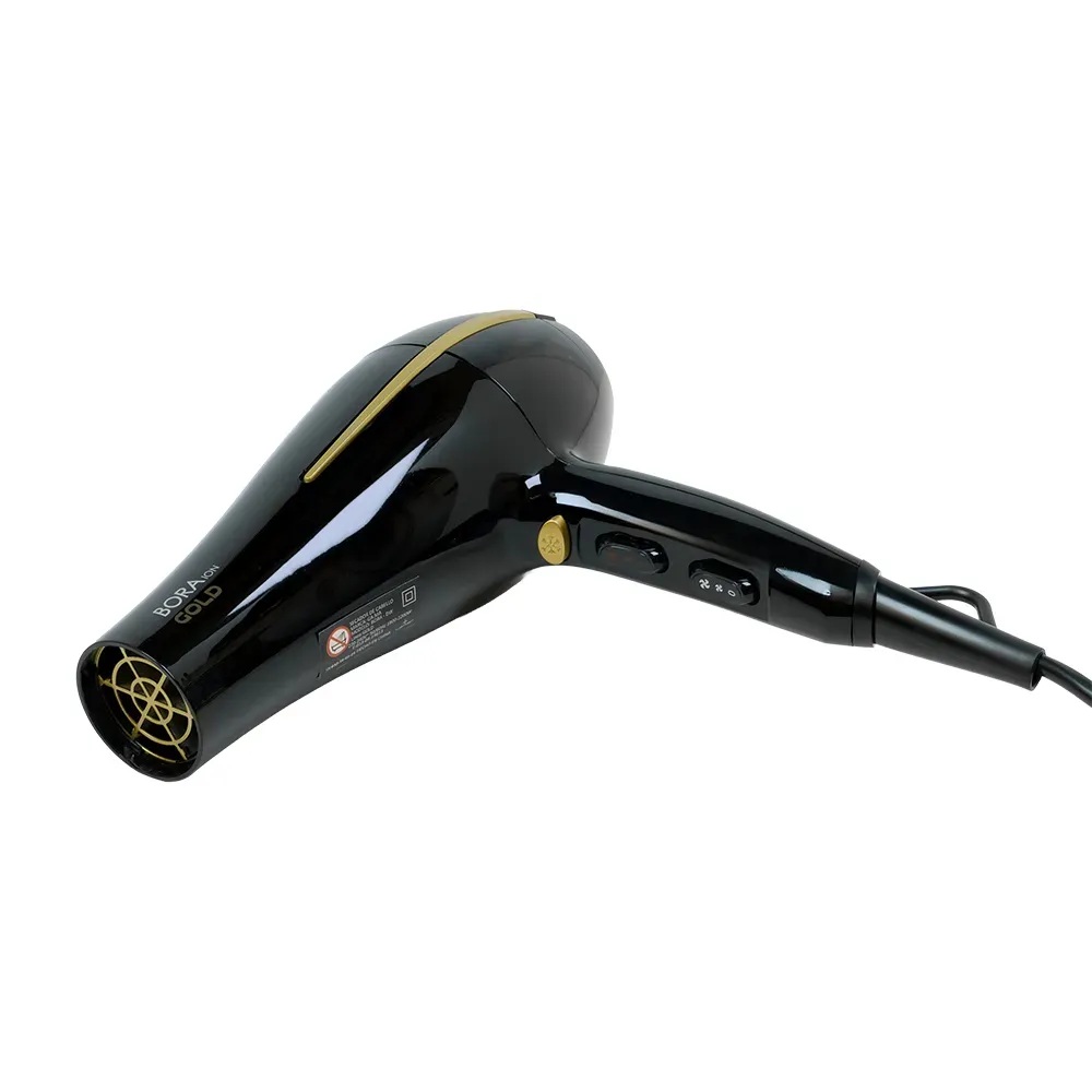SECADOR DE PELO CERAMIC ION BORA GOLD COLOR NEGRO GAMA 2200W - 7