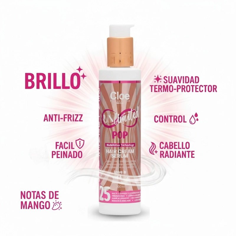 SERUM UNLIMITED POP CLOE  25 BENEFICIOS LEAVE-IN 200ML - 4