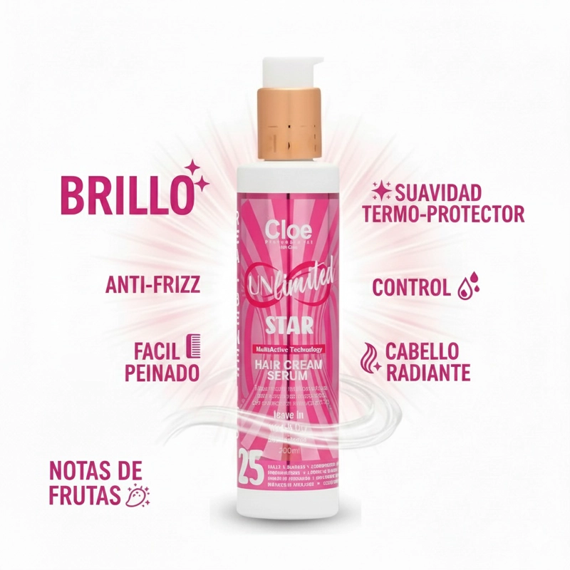 SERUM UNLIMITED STAR CLOE 25 BENEFICIOS LEAVE-IN 200ML - 3