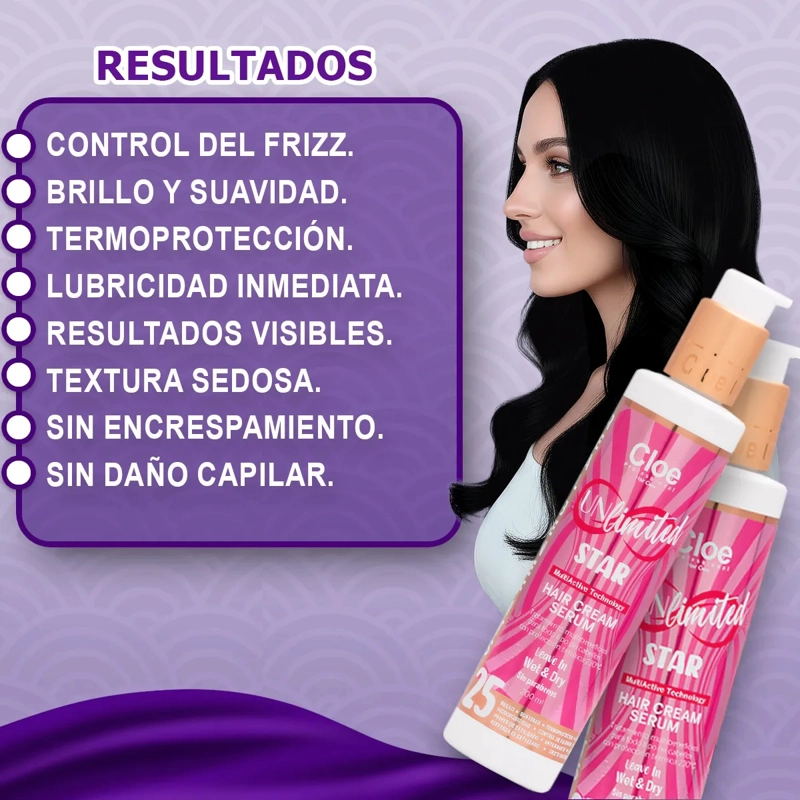 SERUM UNLIMITED STAR CLOE 25 BENEFICIOS LEAVE-IN 200ML - 4