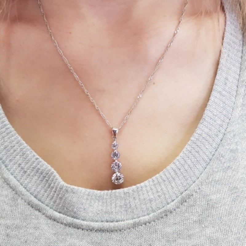 CONJUNTO BASTON CON CIRCONES PLATEADO - 4
