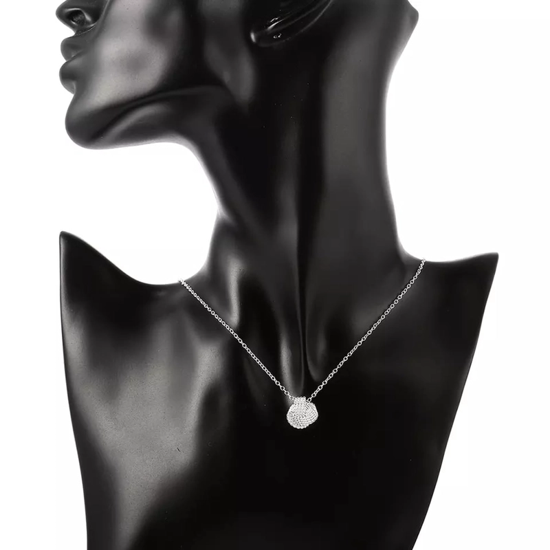 COLLAR TODOJOYAS ENCHAPADO EN PLATA COLGANTE NUDO PLATEADO - 3