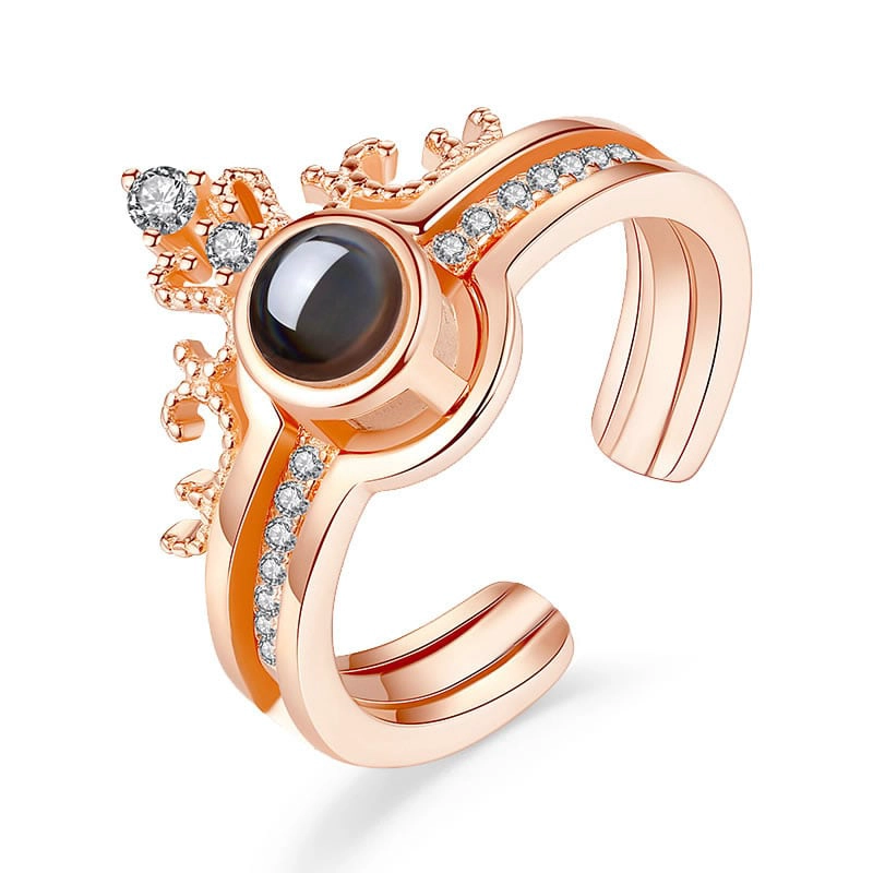 ANILLO TODOJOYAS TE AMO EN 100 IDIOMAS DORADO - 1