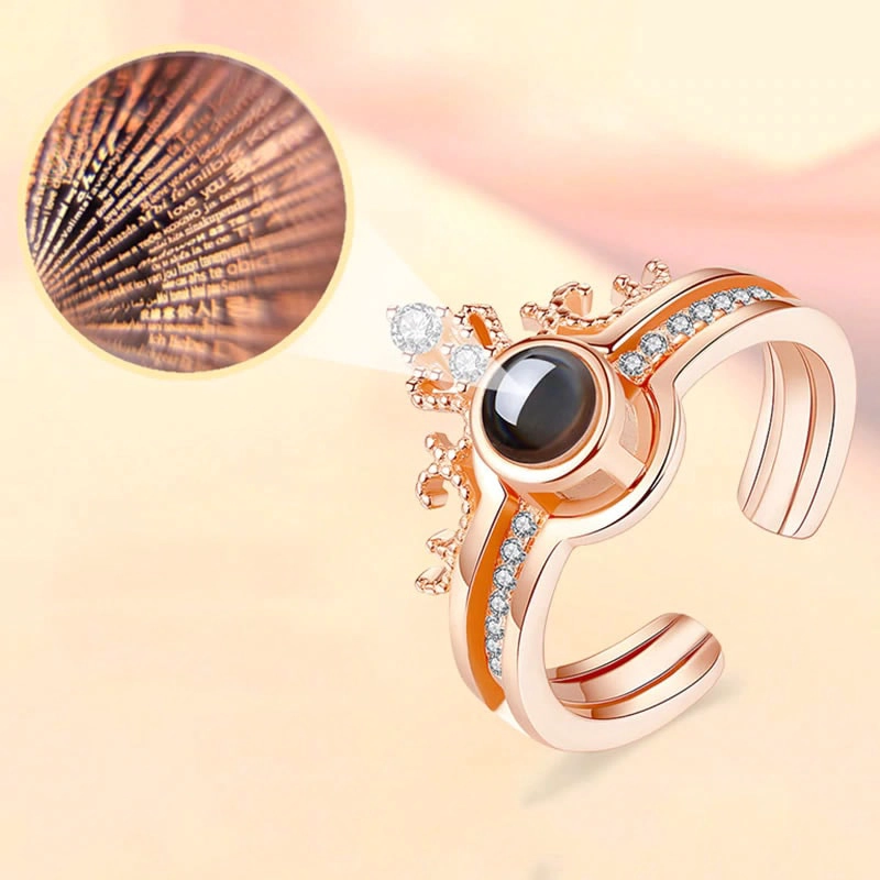 ANILLO TODOJOYAS TE AMO EN 100 IDIOMAS DORADO - 3