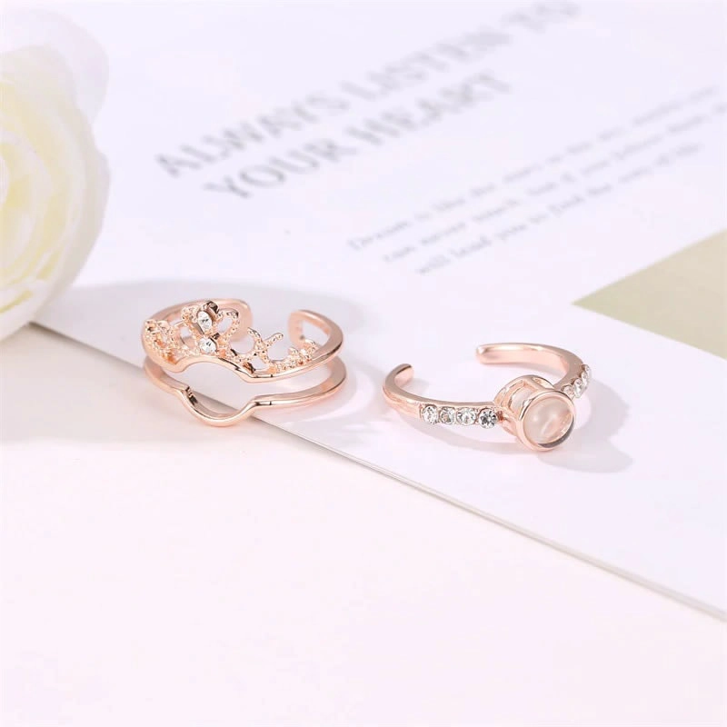ANILLO TODOJOYAS TE AMO EN 100 IDIOMAS DORADO - 4