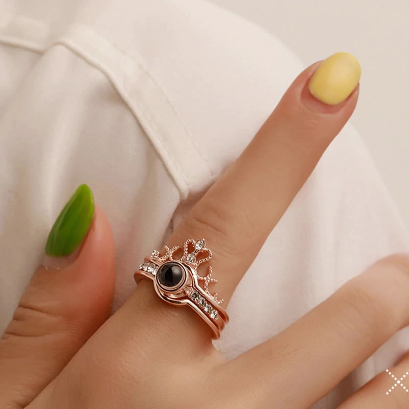 ANILLO TODOJOYAS TE AMO EN 100 IDIOMAS DORADO - 5