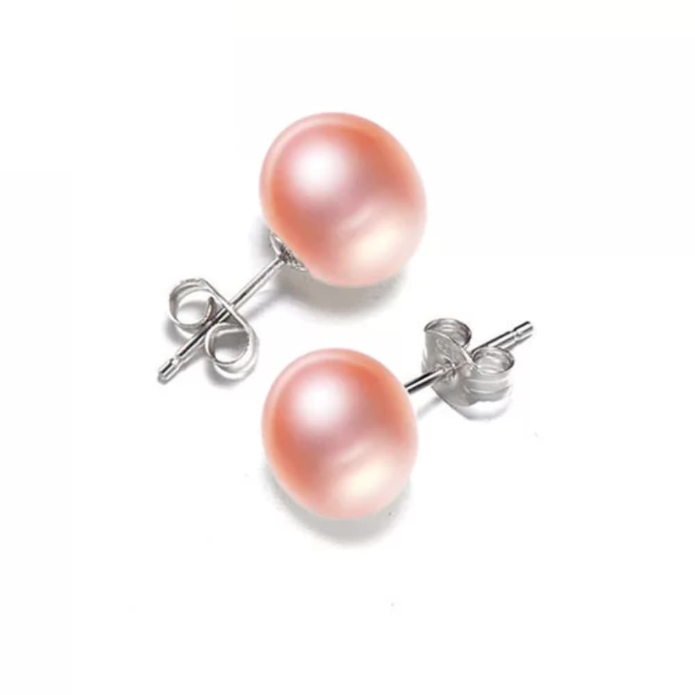 AROS TODOJOYAS PLATA 925 PASADOR PERLA ROSADA - 1