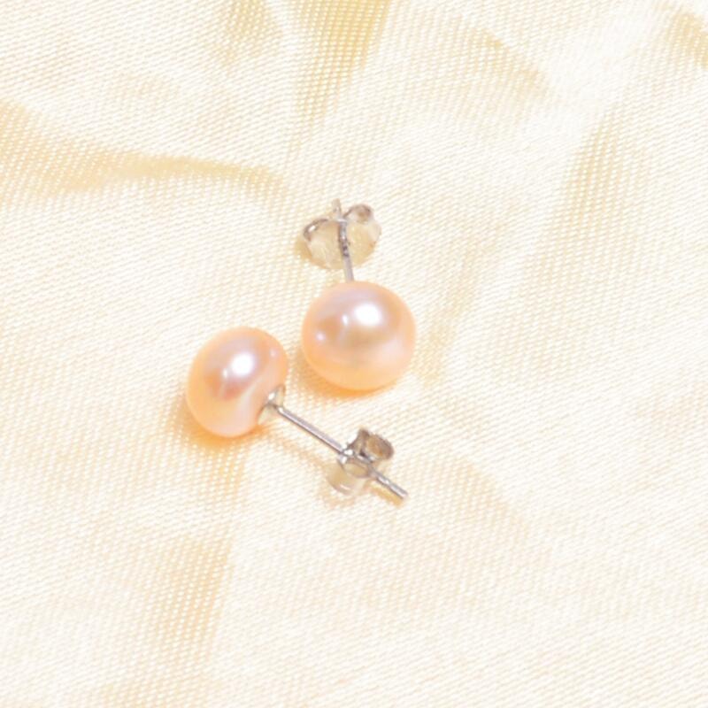 AROS TODOJOYAS PLATA 925 PASADOR PERLA ROSADA - 3
