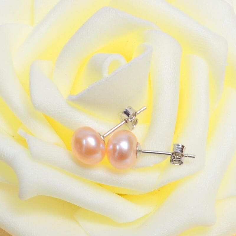 AROS TODOJOYAS PLATA 925 PASADOR PERLA ROSADA - 4