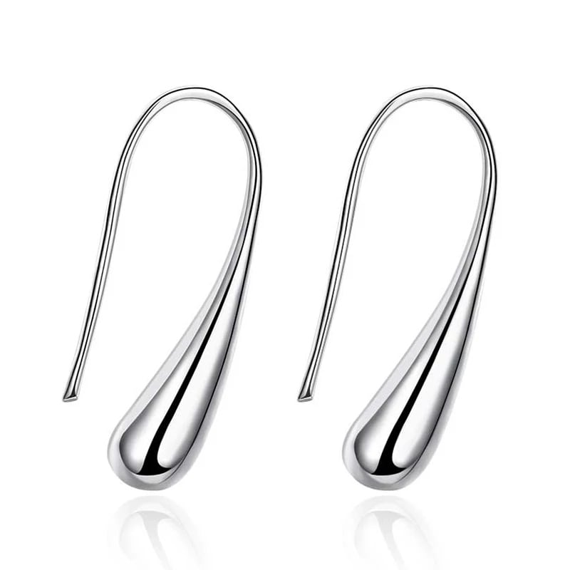 AROS TODOJOYAS DE GOTAS PLATEADO PLATA - 1