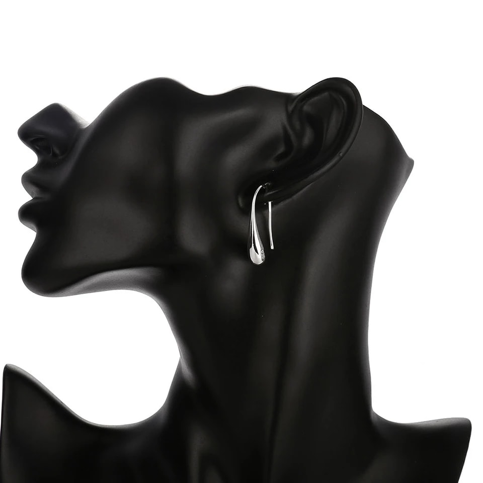 AROS TODOJOYAS DE GOTAS PLATEADO PLATA - 3