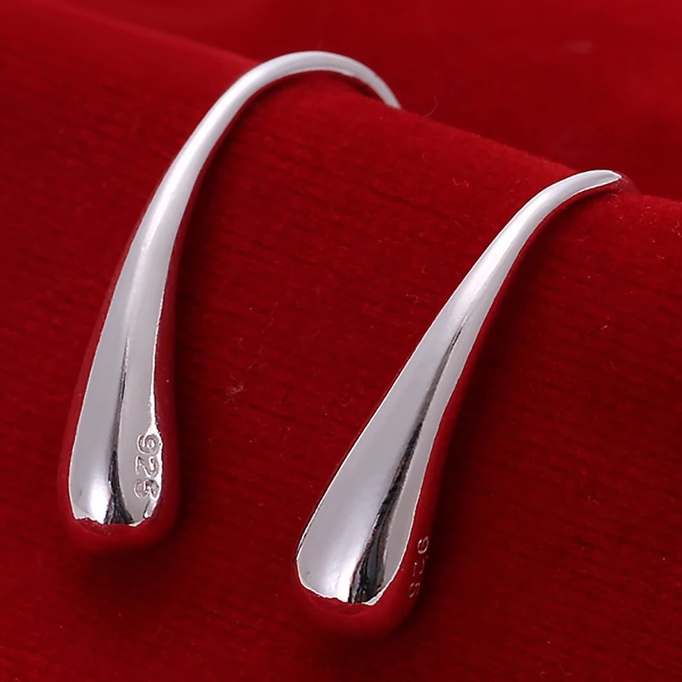 AROS TODOJOYAS DE GOTAS PLATEADO PLATA - 5