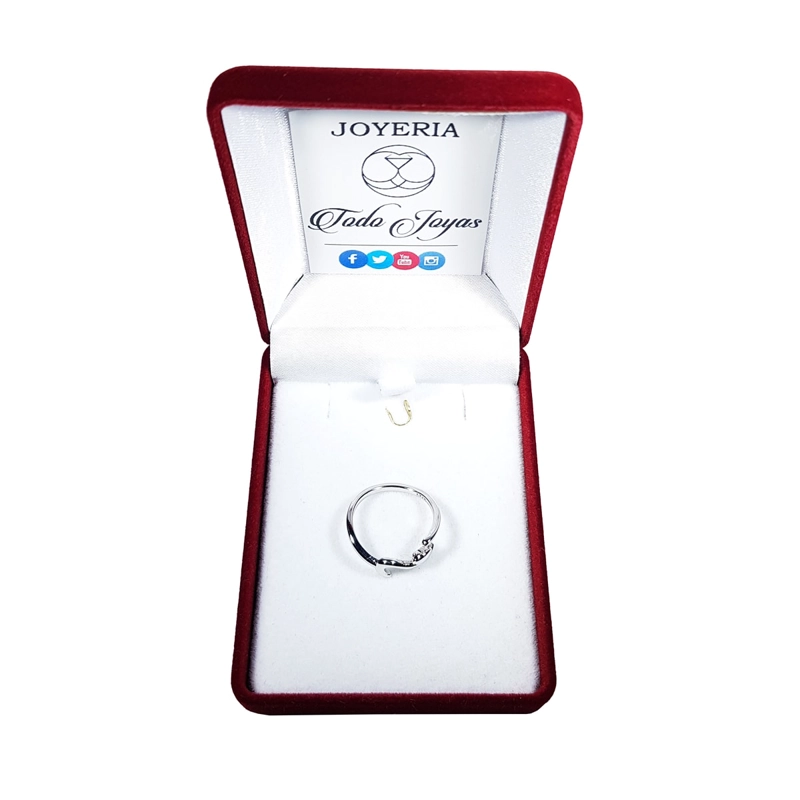ANILLO TODOJOYAS FORMA DE GATO PLATEADO - 2