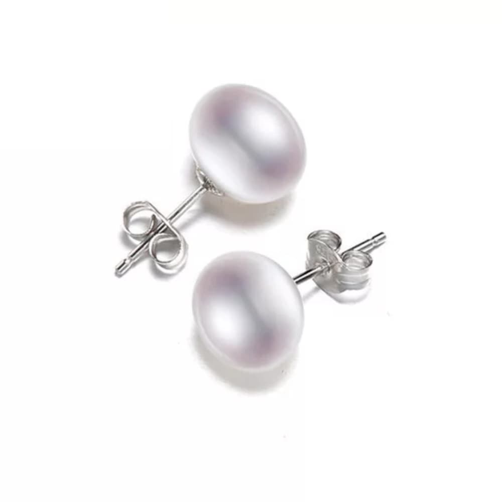 AROS TODOJOYAS PLATA 925 PASADOR PERLA BLANCA - 1