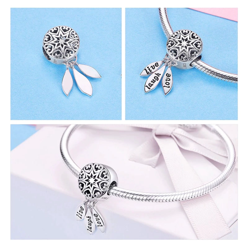 CHARM DIJE PLATA 925 ATRAPA SUEÑOS LIVE - 3