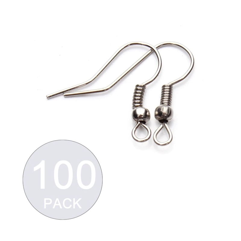 PACK 100 GANCHOS PARA AROS ACERO QUIRURGICO - 2