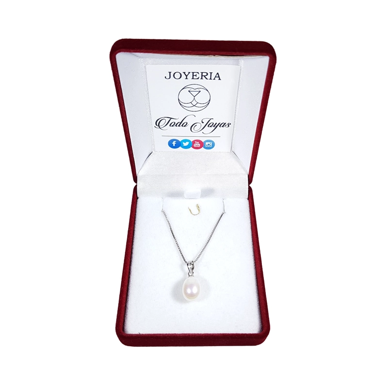 COLLAR TODOJOYAS PLATA 925 PERLA BLANCA - 2