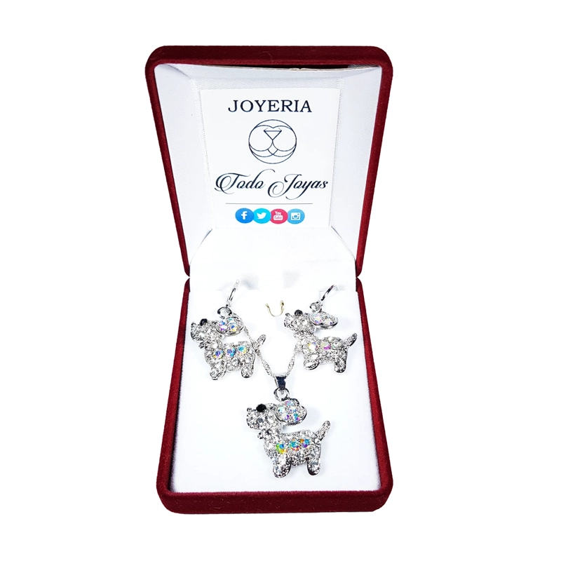 CONJUNTO PERRITO BRILLANTE PLATEADO - 2