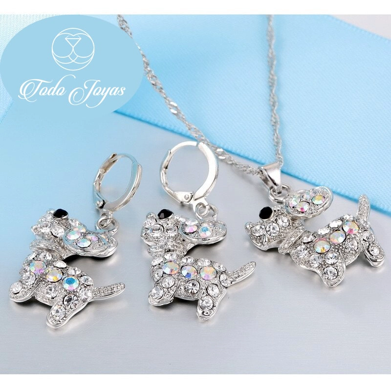 CONJUNTO PERRITO BRILLANTE PLATEADO - 3