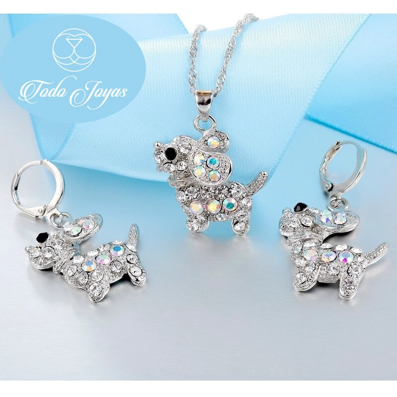 CONJUNTO PERRITO BRILLANTE PLATEADO - 4