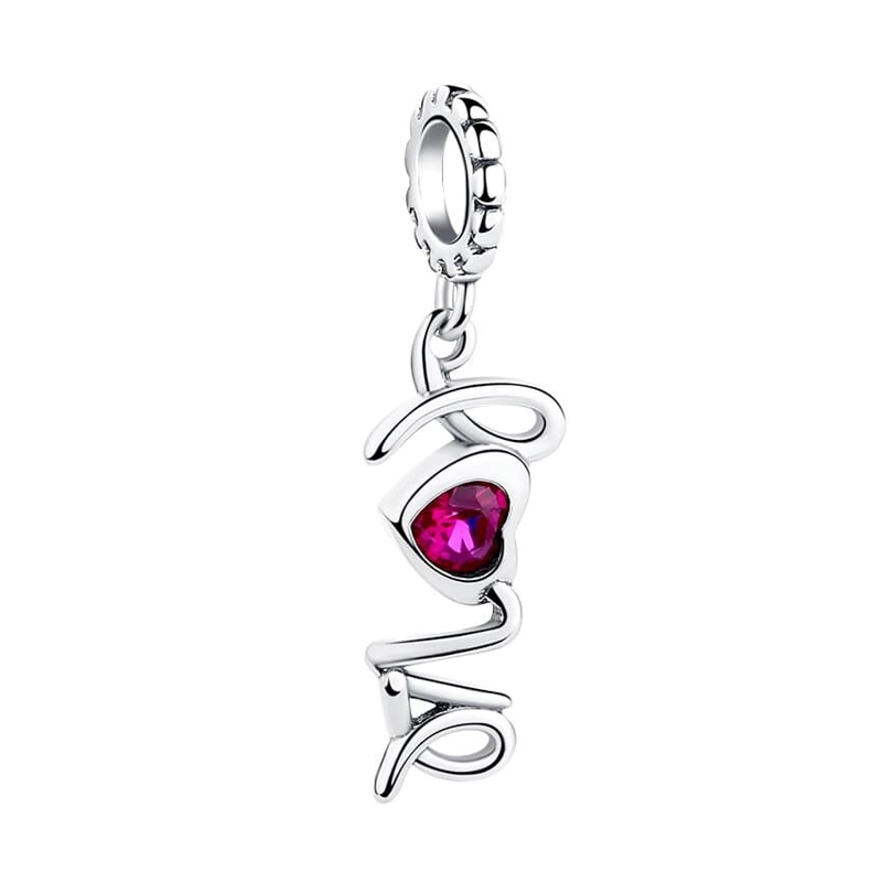 CHARM DIJE PLATA 925 LOVE CORAZON - 1