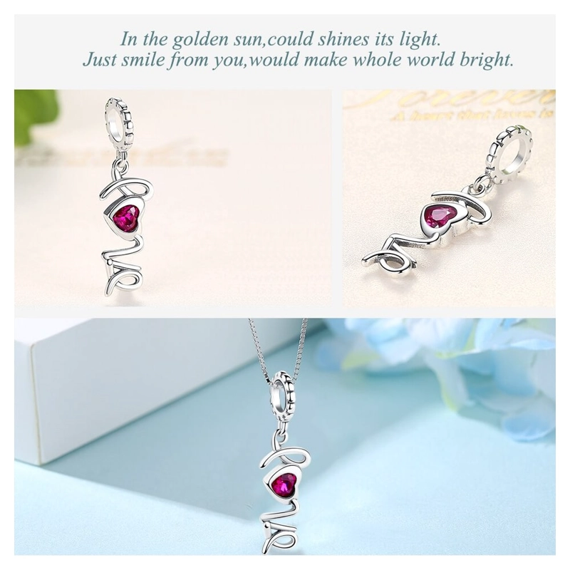 CHARM DIJE PLATA 925 LOVE CORAZON - 3