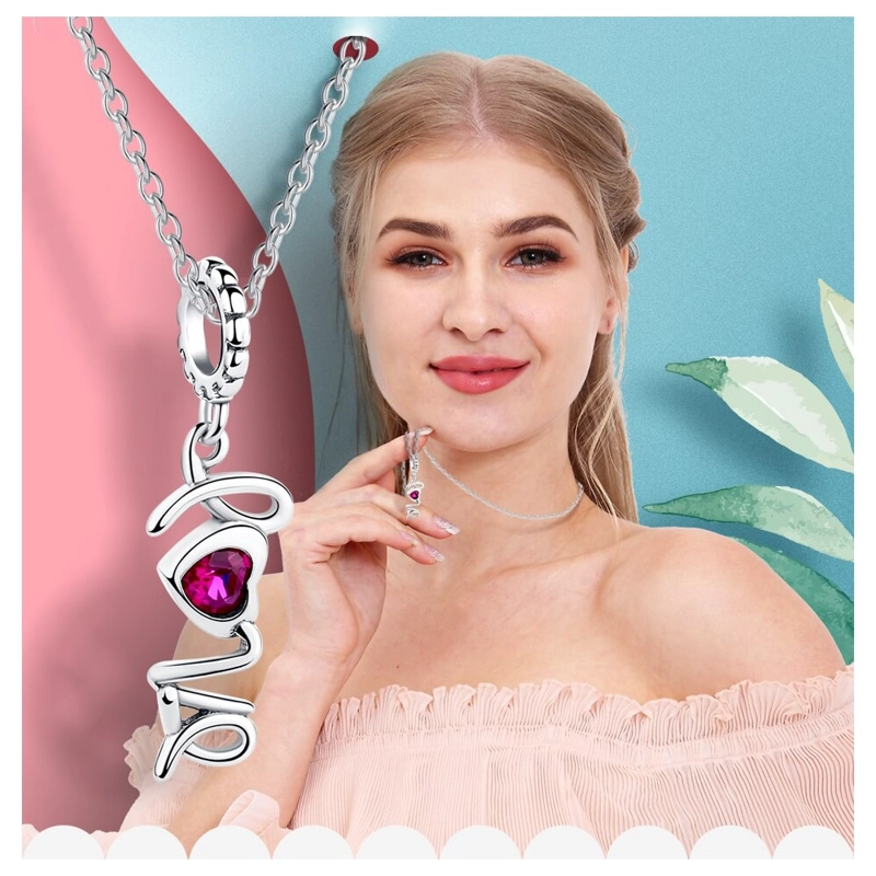 CHARM DIJE PLATA 925 LOVE CORAZON - 5