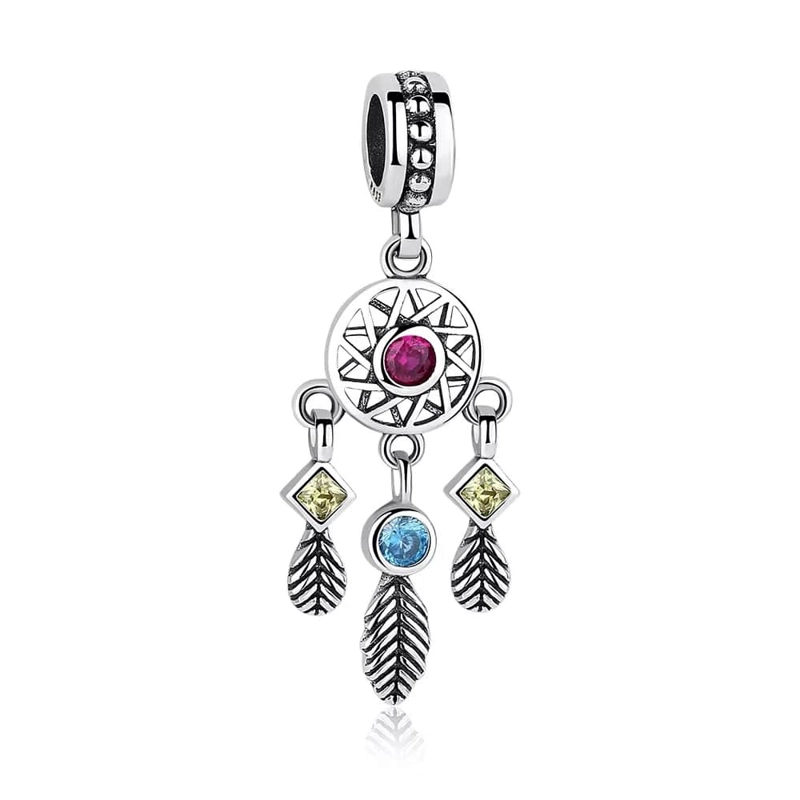 CHARM DIJE PLATA 925 ATRAPA SUEÑOS COLORES - 1