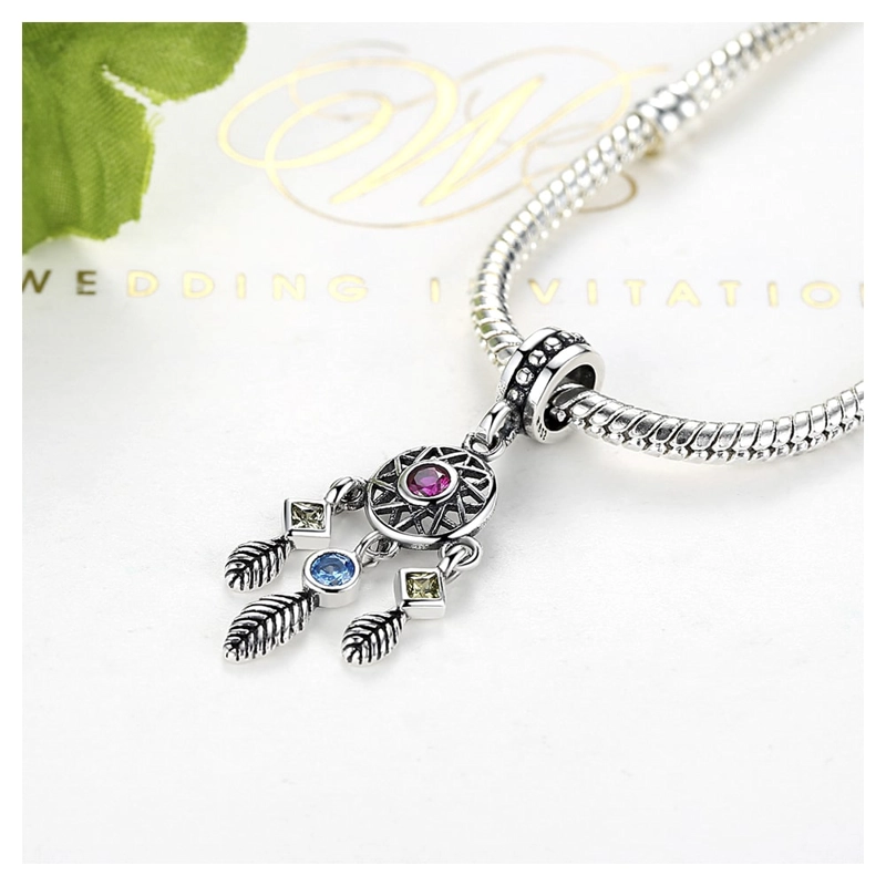 CHARM DIJE PLATA 925 ATRAPA SUEÑOS COLORES - 3