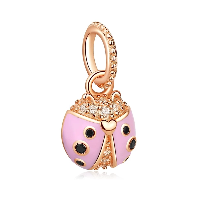 CHARM DIJE PLATA 925 MARIQUITA ROSE GOLD - 1