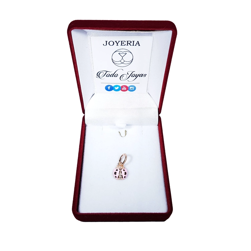 CHARM DIJE PLATA 925 MARIQUITA ROSE GOLD - 2