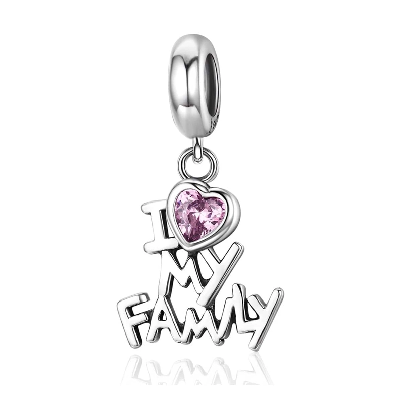 CHARM DIJE PLATA 925 AMO A MI FAMILIA - 1