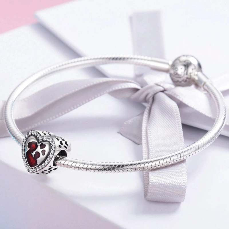 CHARM DIJE PLATA 925 CORAZON MAMA HIJO - 3