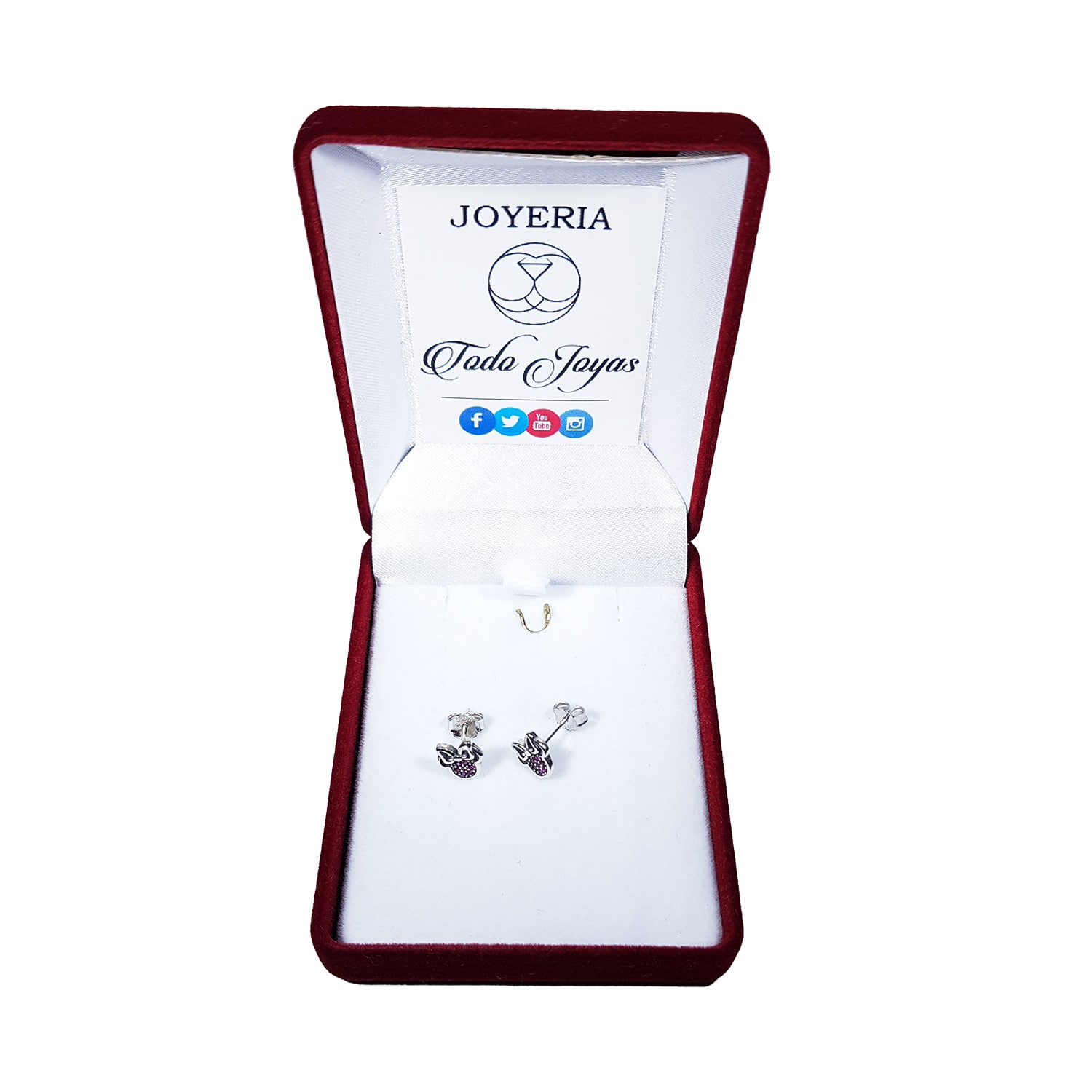 AROS TODOJOYAS PLATA 925 RATONCITA ROSADO - 2