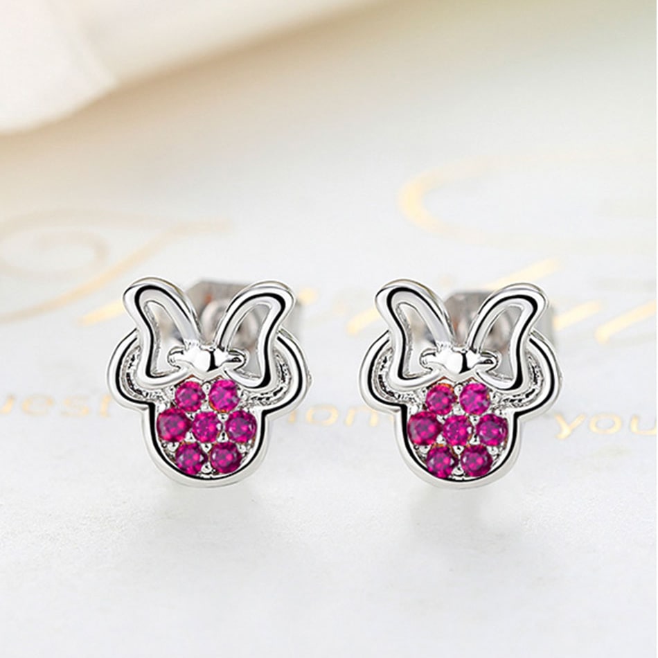 AROS TODOJOYAS PLATA 925 RATONCITA ROSADO - 4