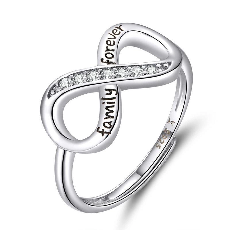 ANILLO TODOJOYAS INFINITO FAMILY AJUSTABLE PLATA 925 - 1