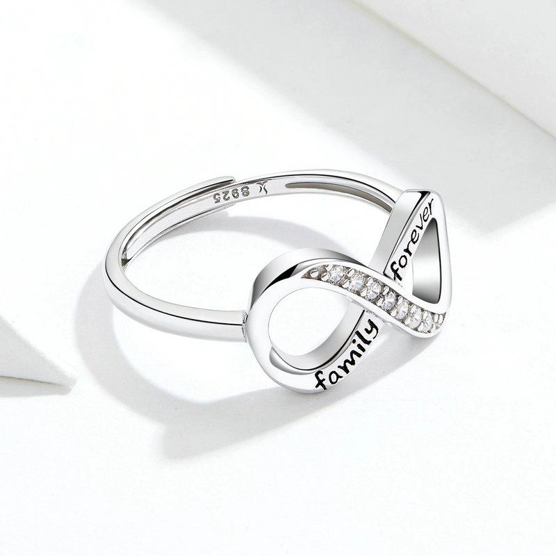 ANILLO TODOJOYAS INFINITO FAMILY AJUSTABLE PLATA 925 - 5