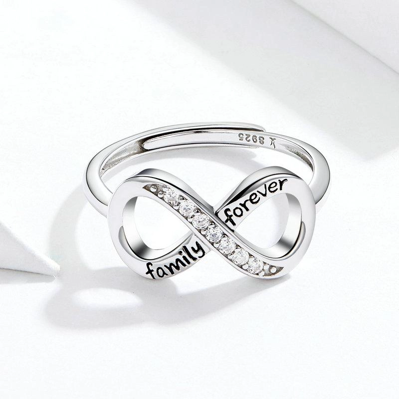 ANILLO TODOJOYAS INFINITO FAMILY AJUSTABLE PLATA 925 - 6