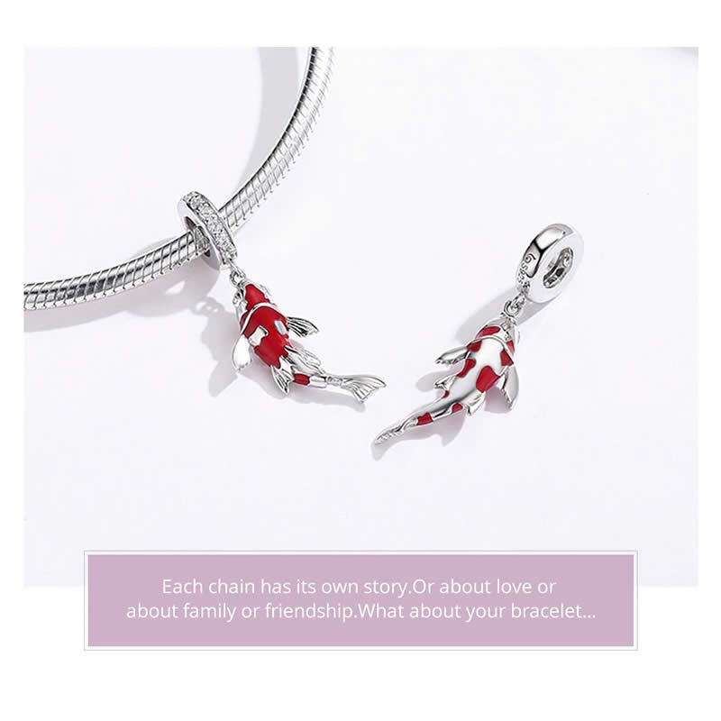CHARM DIJE PLATA 925 PEZ DE LA SUERTE - 3